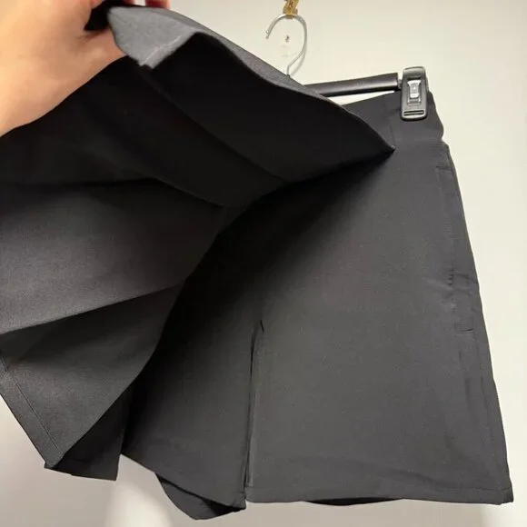 Athleta Black Endless Pleated Skort NWT 4 Work Athleisure - Picture 4 of 6